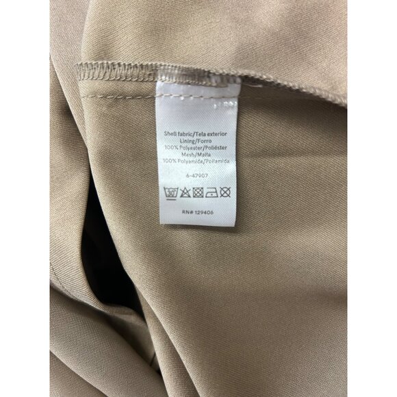 Sequin Embellished Venus Womens Dress V-Neck Sleeveless Khaki & Gold A-Line US S - Picture 8 of 11